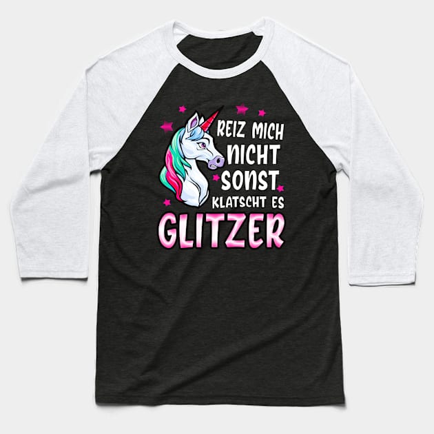 Reiz mich nicht Einhorn lustiges Frauen Geschenke Baseball T-Shirt by Foxxy Merch